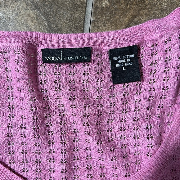 Moda International Pink Knit Top - Picture 2 of 3
